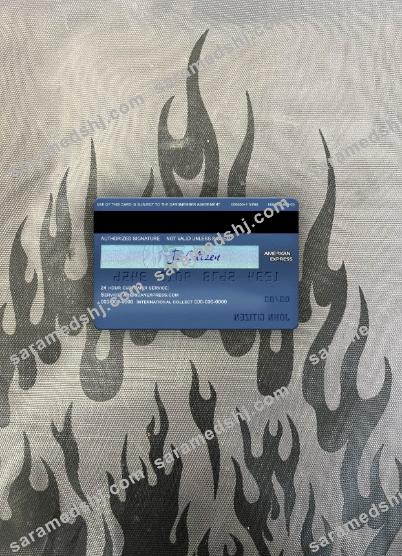 USA Fifth Third bank AMEX blue cash preferred card photolook back